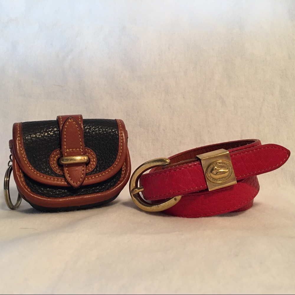 Vintage Dooney & Bourke Purse Keychain & Belt